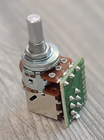 Sandberg Pot, Volume with circuit board 500k, lin push/pull / EL00038
